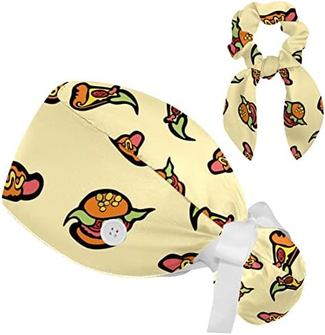 Колбас Hotdog Работна капа за прилагодување на капачето за чистење со копчиња и лак за коса за медицинска сестра и доктор