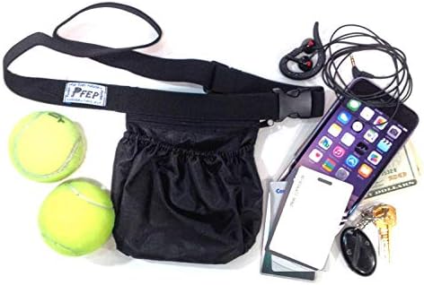 Торба за држачи на тенис топка | Sports & Travel Hip Pack - Црна | Држач на кисела топка | Совршен џеб за патувања за секоја цел