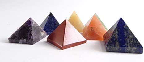 Хармонизирајте сет од 7 парчиња мултистонска чакра балансирачка терапија пирамида реики лекување кристално генеритор на света енергија