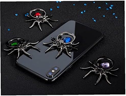 Држач за прстен на метални пајаци 360 ротирај телефон стент дијамантски мобилен телефон со прсти на прсти за девојки