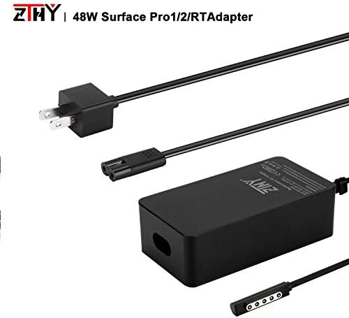 ZTHY Surface Pro 2 Surface Pro 1 Charger, 48W 12V 3.6A Замена на напојување со напојување за напојување со AC адаптер за Microsoft Surface