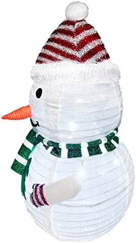 Осветлен снежен човек на отворено Декорација Божиќ во затворено домашен декор, запали снежен човек за тремот тревник двор надвор од фестивалскиот