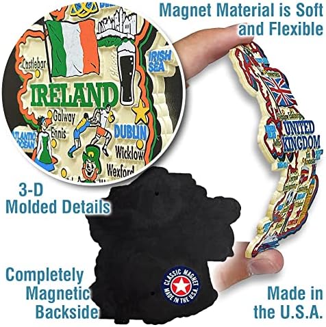 Сад Џамбо Земја Мапа Магнет Со Класични Магнети, Колекционерски Сувенири Направени Во САД