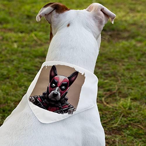Симпатична кучиња печатење миленичиња бандана јака - јака за шамија на суперхерој - Уметнички дела кучиња Бандана - XL