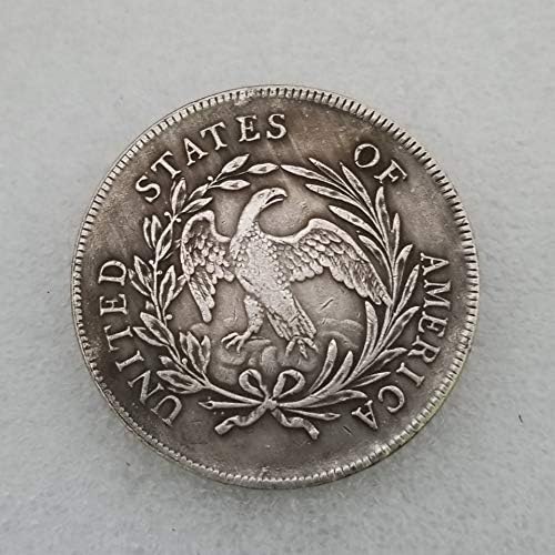 Антички занаети Американски 1798 месинг сребрен позлатен систем за надворешна трговија со сребрен долар 3439