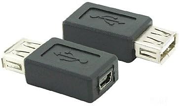 USB 2.0 Femaleенски до мини USB 2.0 B Femaleенски адаптер конвертор