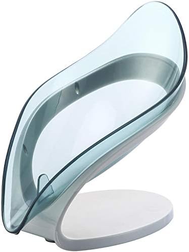 QXPDD остава сапун кутија креативна сапун решетка за одводнување на тоалетот за одводнување бесплатен сапун решетката транспарентБлу