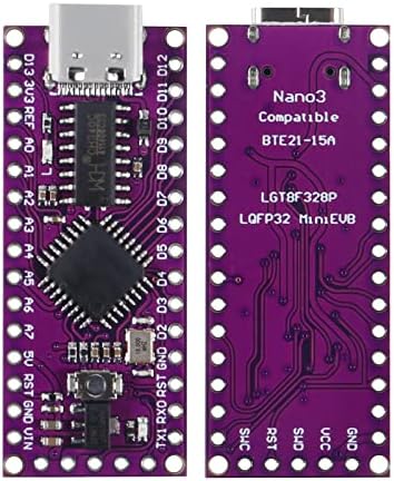 QCCAN 2PCS LGT8F328P LQFP32 MINIEVB HT42B534 DEVEPOELE BOARD Заменете го Nano v3.0 Atmega328 компатибилен за Arduino