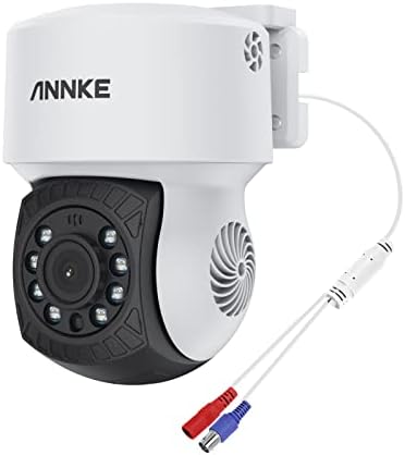 Annke 2MP 1080P AHD CCTV HOME Надзорник Додај - на PT жична камера со тава од 350 ° и 90 ° навалување, 100ft IR Night Vision, IP65