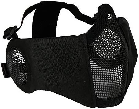 Autacc преклопна маска на воздухот, најлонска воена тактичка половина маски за лице со уво за заштита на увото, прилагодливо CS заштитен