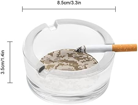 Пустинска маскирна стакло од пепел за цигари околу фиоката за пепел, преносен држач за пепел, за затворено на отворено