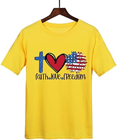 Летни мажи маички маички маички маички loveубов монограм печати срце маица четврти јули знаме со долг ракав маж маици