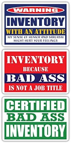 Сертифициран инвентар за лош задник со налепници за став | Смешна окупација Идеја за подарок за кариера во работата | 3м винил
