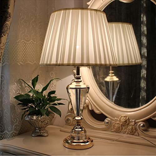 ZSEDP европски транспарентен кристален декоративен табела за ламба класична ткаенина спална соба дневна соба предводена осветлување