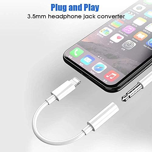 [Сертифициран Apple MFI] 3-светло на пакување до 3,5 mm Адаптер за приклучоци за слушалки iPhone 3,5 mm приклучок Aux Dongle Cable слушалки