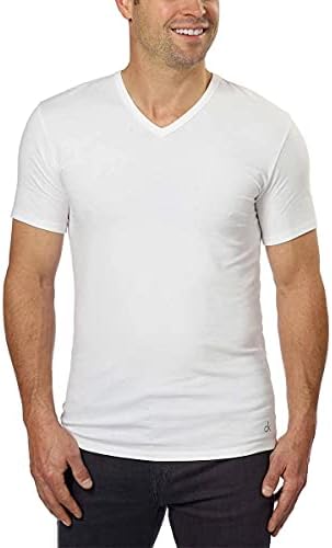 Calvin Klein Cotton Streatch V-врат, класична маица за вклопување, машки