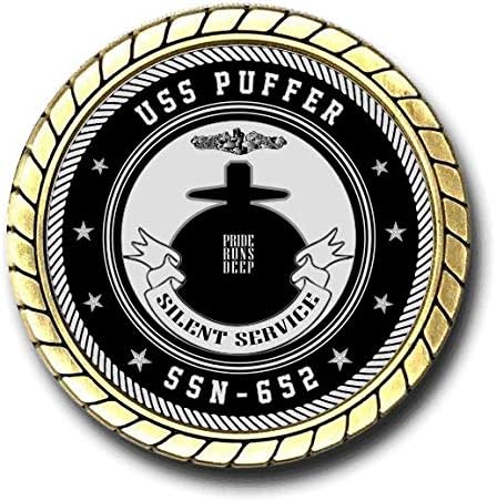 USS Puffer SSN -652 американска морнарица подморница монета - официјално лиценцирана