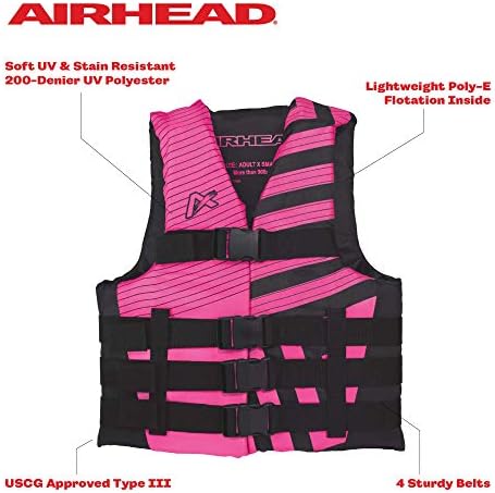 Lifeивотна јакна на Airhead Trend, одобрена од крајбрежната стража, машка, женска и младинска големина