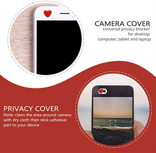 ОСАЛАДИ 4 парчиња Веб Камера Покритие Слајд Срце Дизајн Лаптоп Таблет Камера Покритие Слајд Блокатор Хакер Превенција Слајд Камера Приватност