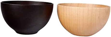 Ханабас 2 парчиња дрвени садови контејнери со сад јапонски дрвен сад дома супа чинија од дрво мешавина од сад за ужинка