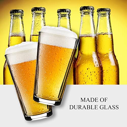 Модвера Пиво Пинт Стакло-Класичен Пиво Очила Пинта, Бар Очила Поставува За Дома, Барови, Партии, Употреба За Пиење, Коктел Тресење, И