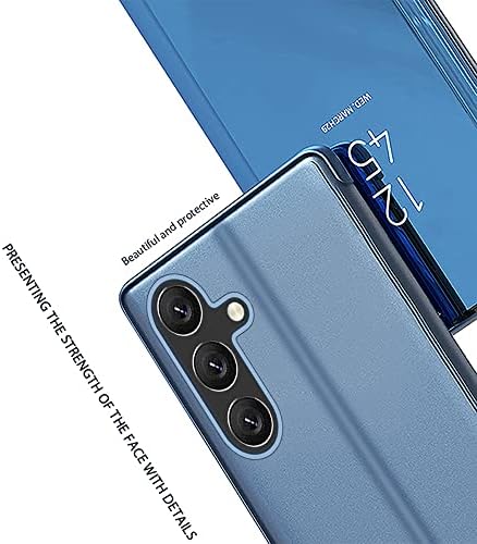 Ccsaml Огледало Случај За Samsung Galaxy A54 5G Поддршка Безжично Полнење, Паметен Јасен Преглед Покрие Тенок Ултра Со Kickstand Flip Телефон