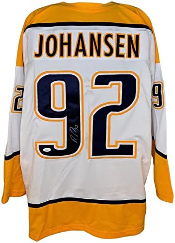 Рајан Јохансен автограмирал потпишан Jerseyерси НХЛ Нешвил Предатори JSA COA