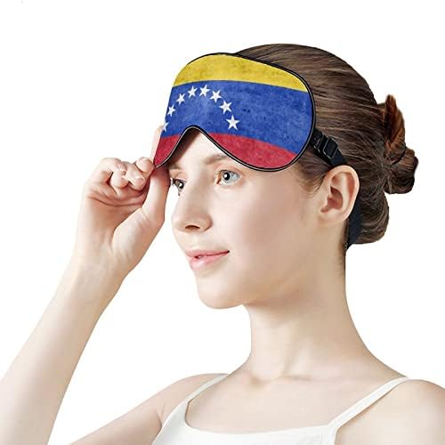 Знаме на Венецуела печатена маска за очи за очи меко слепило капаче со прилагодлива лента за ноќни очила за очила за мажи за мажи жени