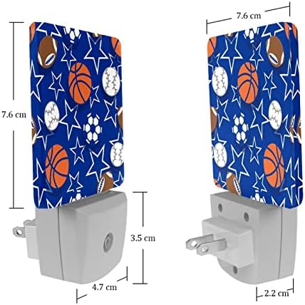 Топка шема Бејзбол кошаркарска фудбал предводена ноќна светлина, детски ноќни светла за приклучок за спална соба во wallидна ноќна ламба прилагодлива