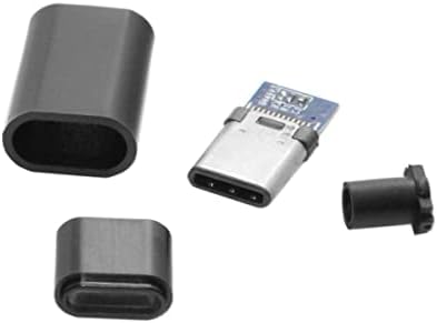 JSER 5st DIY 24PIN USB 3.1 Тип C USB - C Машки Приклучок Конектор 5V 3A SMT Тип Со Црна Куќиште Покритие
