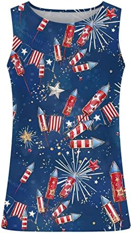 Пимоксв 4 -ти јули резервоарот за мажи 2023 спортска фитнес фитнес сингл елек плус големина кошули за независност Ден на независност во САД,