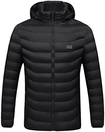 Машка јакна на отворено палто Топло цврсто јакни што се перат палто загреано топло патент со качулка со џебови за мода јакна