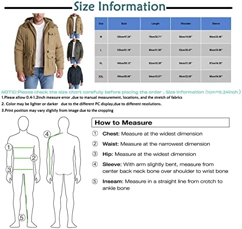 ADSSDQ MENS DOWN јакна, трендовски палти за одмор Менс со долг ракав зима плус големина одговара на ветроупорна јакна Zipfront Solid19