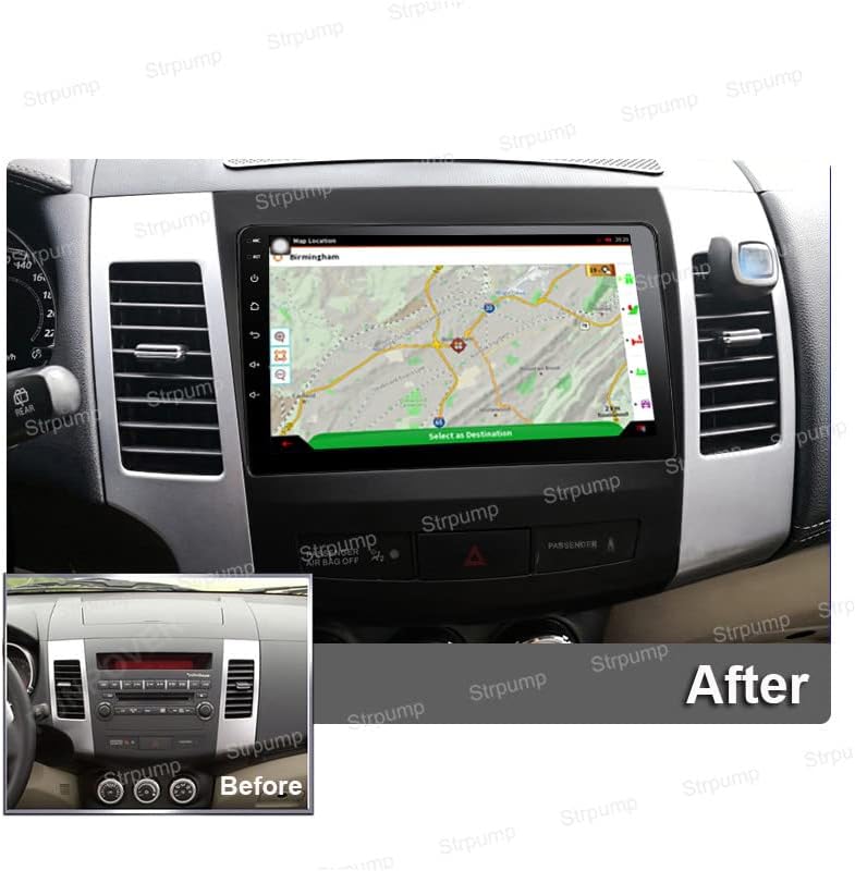 9 Андроид 10 Во Цртичка Автомобил Стерео Радио Одговара За Mitsubishi Outlander/Peugeot 4007 2006 07 08 09 10 11 GPS Навигација Главата