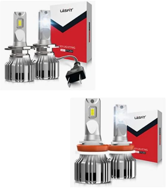 LASFIT H11/H8/H9 LED Светилки и H7 LED Светилки, Пакет од 4