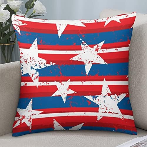Ѕвездите на американското Знаме Фрлаат Навлаки За Перници Со Патент Квадратни Перници Заштитник За Кревет Софа Дневна Соба
