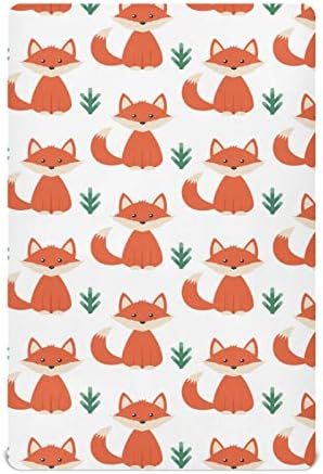 Umiriko Cute Fox Pack n Play Baby Play Playard Sheets, Mini Crib Sheet for Boys Girls Player Matteress Cover 20246428