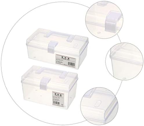 Cabilock 2 парчиња домаќинства за складирање кутија за складирање домашна употреба транспарентна медицинска кутија сад за складирање