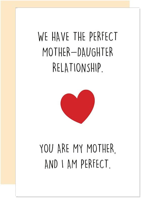 Денот На Мајката Картичка Од Ќерка, Срдечна Мајка Роденден Картичка На Вљубените, Имаме Совршена Врска Мајка-Ќерка