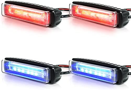 Etzone Red & Blue LED Vorklift Light 4 Pack Shareouse Prounding Light Truck Security Light Zone Surning Lights