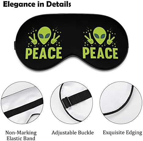 Плиен мир НЛО маска за очи за спиење за затемнување ноќно слепило со прилагодлива лента за мажи жени кои патуваат јога дремки