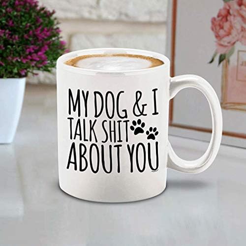 Shop4ever® моето куче и зборувам срања за тебе керамичко кафе кригла смешен подарок за кучиња крзно мама мама