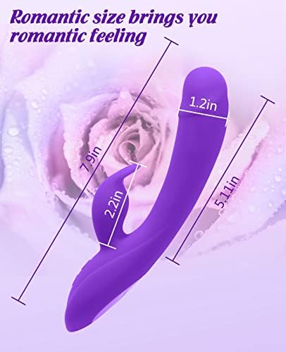 G Spot Rose Rose Rabbit Vibrator, Alovegarden Realistic Dildo Clit Vibrator за жени со 7 моќни независни режими на вибрации на копчиња, водоотпорни