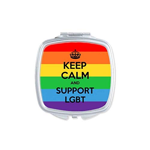 Геј трансродови бисексуалци знаме ЛГБТ огледало преносен компактен џеб шминка двострано стакло