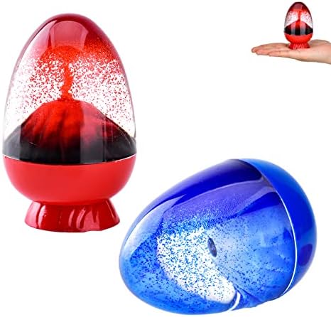 Машина за меурчиња со течно движење во облик на јајца од дното до еруптирана имитација на вулкански играчки сензорни играчки за