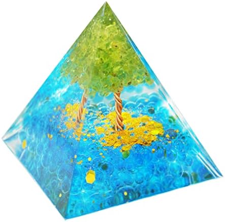 Адлотрис Мал оргон пирамида, оргонитски кристален камен, позитивни енергетски кристали, за заздравување на енергија, оргонитна