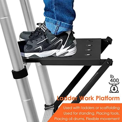 Платформа за работа со скалила за точки - Полки за додатоци за скалила за сликари и алатки додатоци за подножје против лизгање, тешка