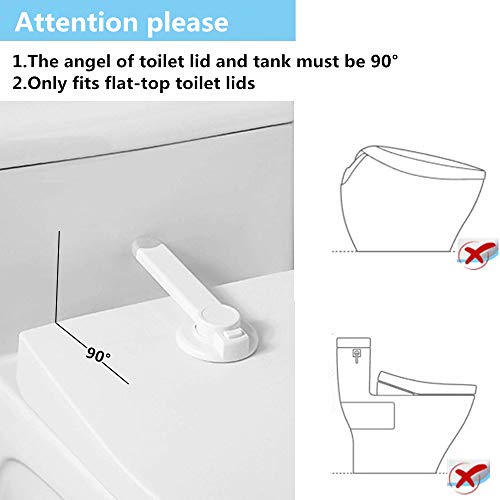 Бебешки доказ за тоалети, брави за тоалети за тоалети, спречете ги мачките за деца што отвораат капаци за тоалети, лесен за инсталирање