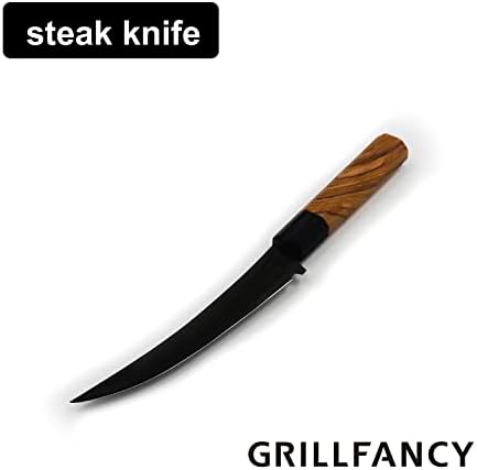 Грилфенси 7-8-инчен нож за готвач-високо-јаглерод германски нож од не'рѓосувачки челик со ергономски дрвени рачки-професионален повеќенаменски кујнски нож за исеку