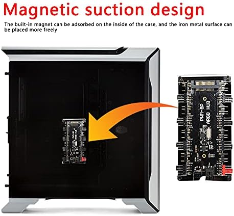 Конектори 1 до 8 вентилатор центар 12V 4 пин PWM Argb Splitter за компјутерски ладилник за контрола на ладилникот за контрола на адаптерот